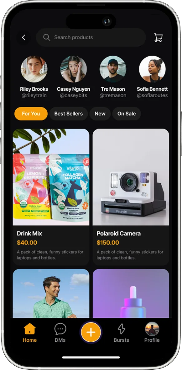 Shop by Sovren storefront on a phone